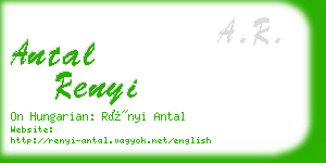 antal renyi business card